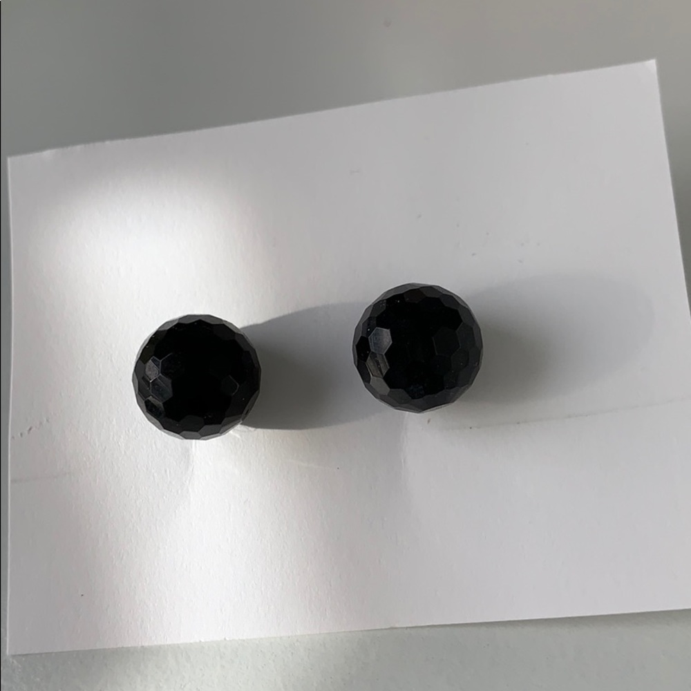 Black stud earrings